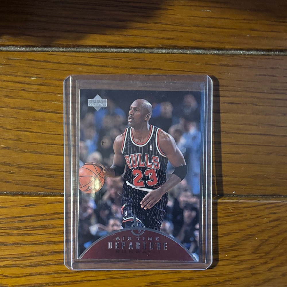Jordan Bulls Trading Card - Black and Red